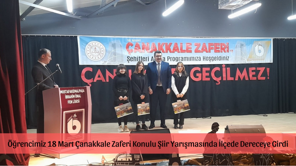 Öğrencimiz 18 Mart Çanakkale Zaferi Konulu Şiir Yarışmasında İlçede Dereceye Girdi